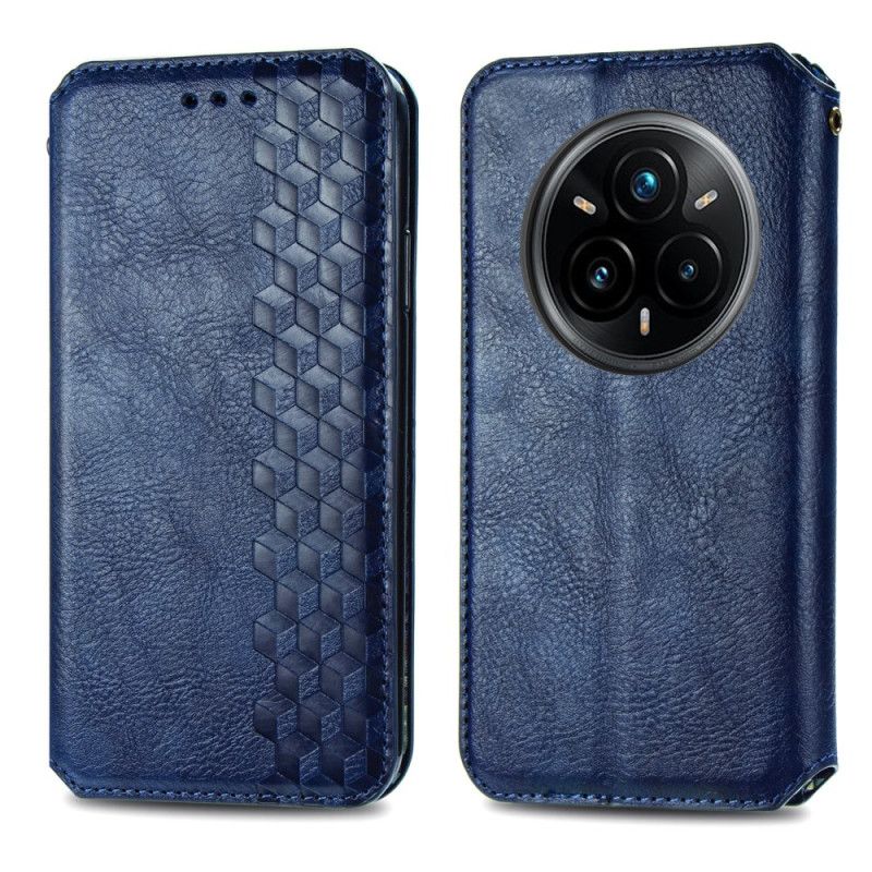 Flip Cover Realme 14 Pro 5G Effet Daim Frise Losanges