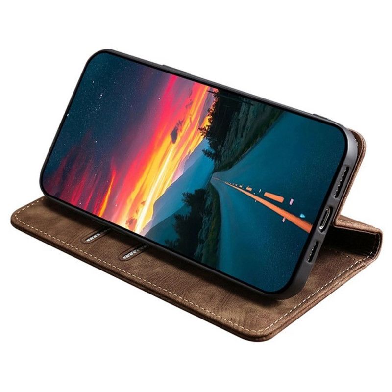 Flip Cover Realme 14 Pro 5G Protection RFID Effet daim