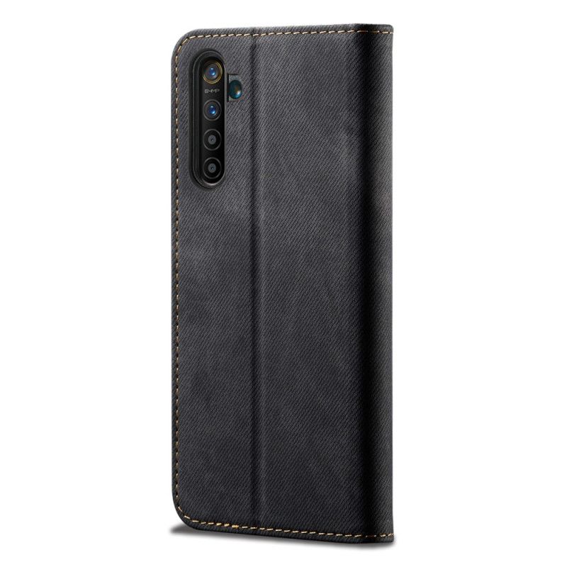 Flip Cover Realme 6 Tissu Jeans