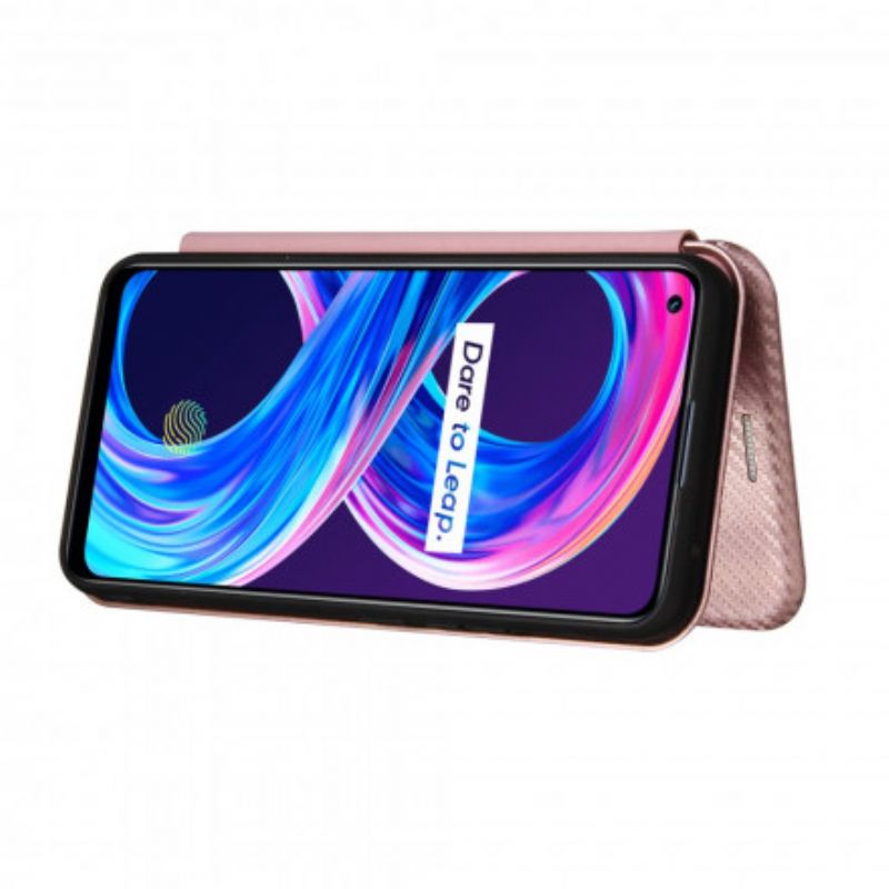 Flip Cover Realme 8 / 8 Pro Silicone Carbone Coloré