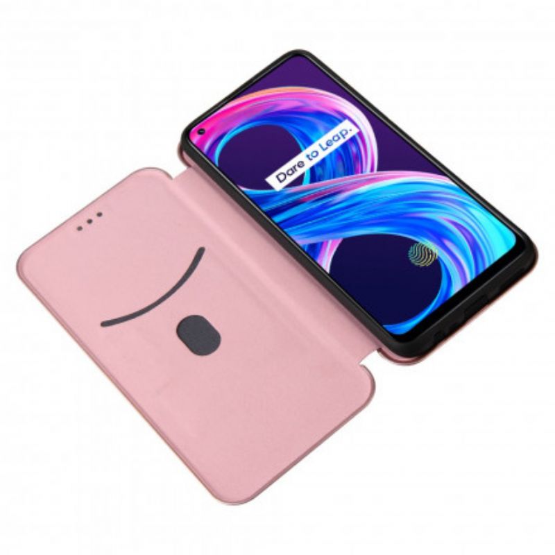 Flip Cover Realme 8 / 8 Pro Silicone Carbone Coloré