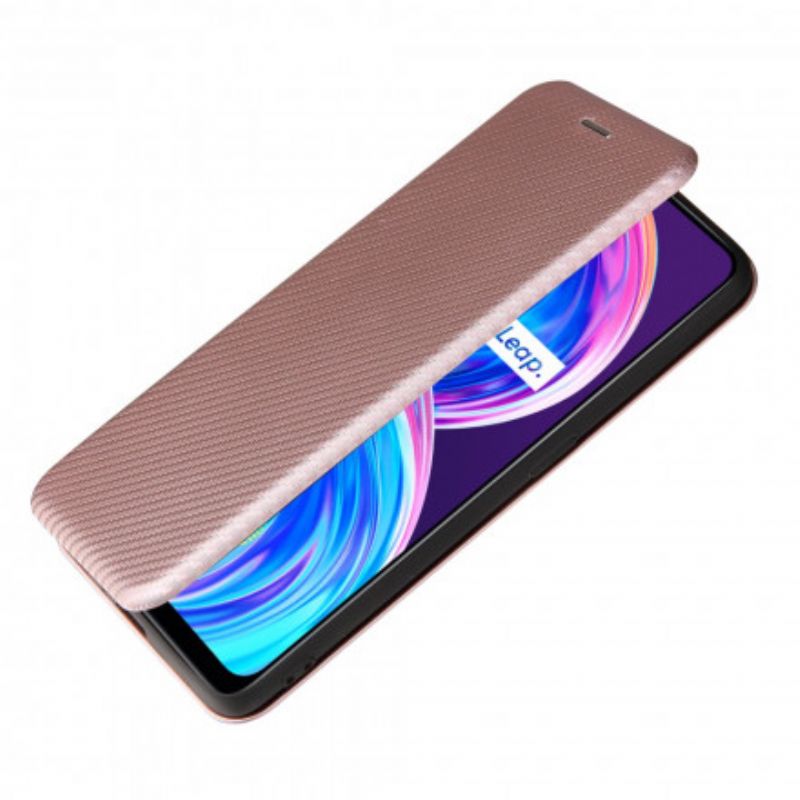 Flip Cover Realme 8 / 8 Pro Silicone Carbone Coloré