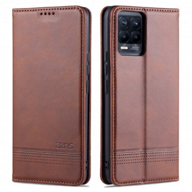 Flip Cover Realme 8 / 8 Pro Style Cuir Azns