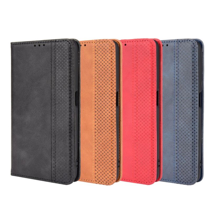 Flip Cover Realme 8i Effet Cuir Vintage Stylisé