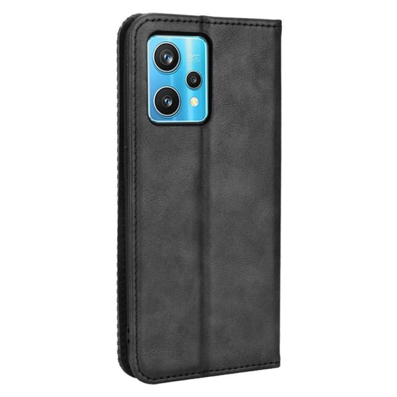 Flip Cover Realme 9 5G Effet Cuir Vintage Stylisé