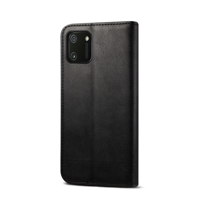 Flip Cover Realme C11 Effet Cuir Coutures