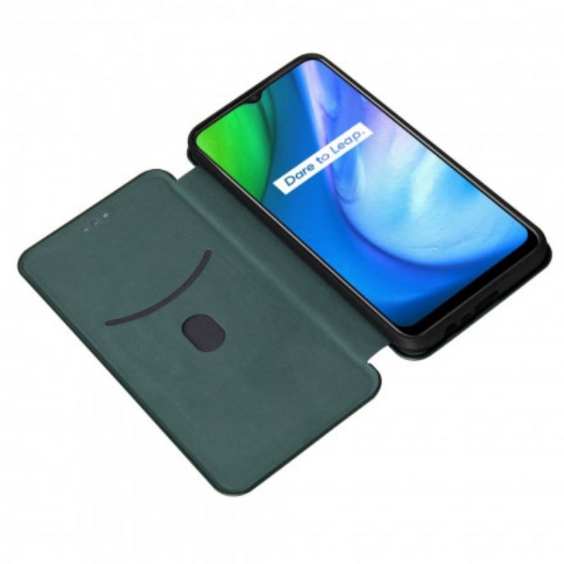 Flip Cover Realme C21 Fibre Carbone