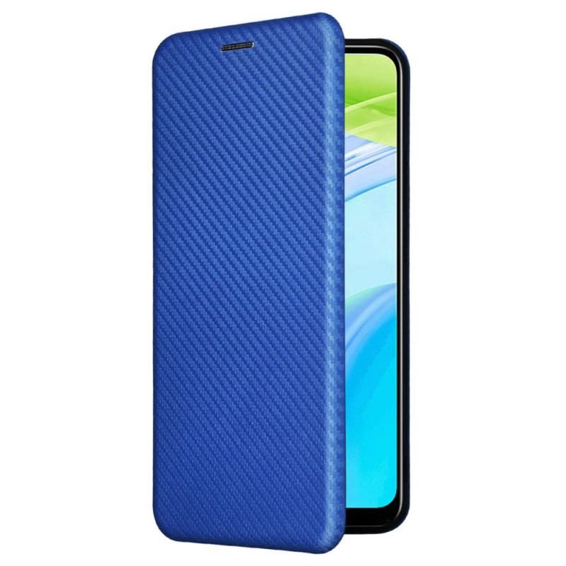 Flip Cover Realme C30 Fibre Carbone à Anneau-Support