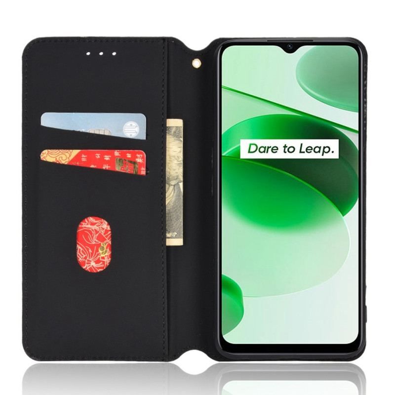 Flip Cover Realme C35 Losanges et Cubes