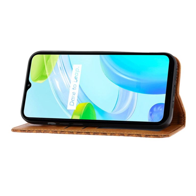Flip Cover Realme C53 / C51 Motif Losanges à Lanière