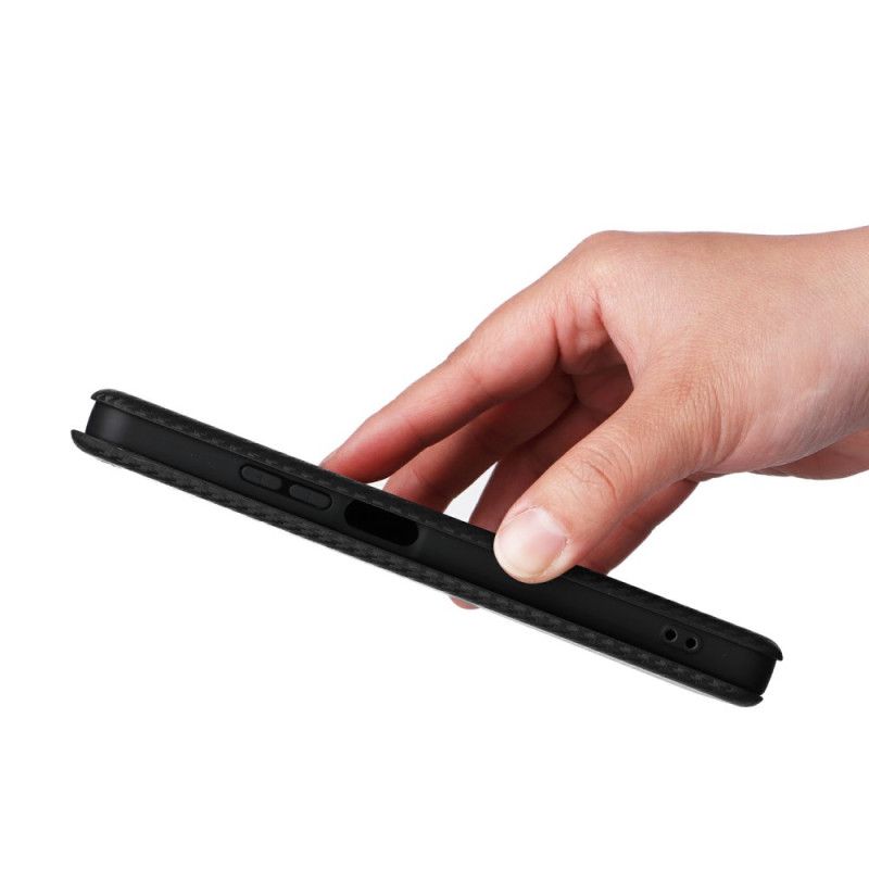 Flip Cover Realme C75 Fibre Carbone