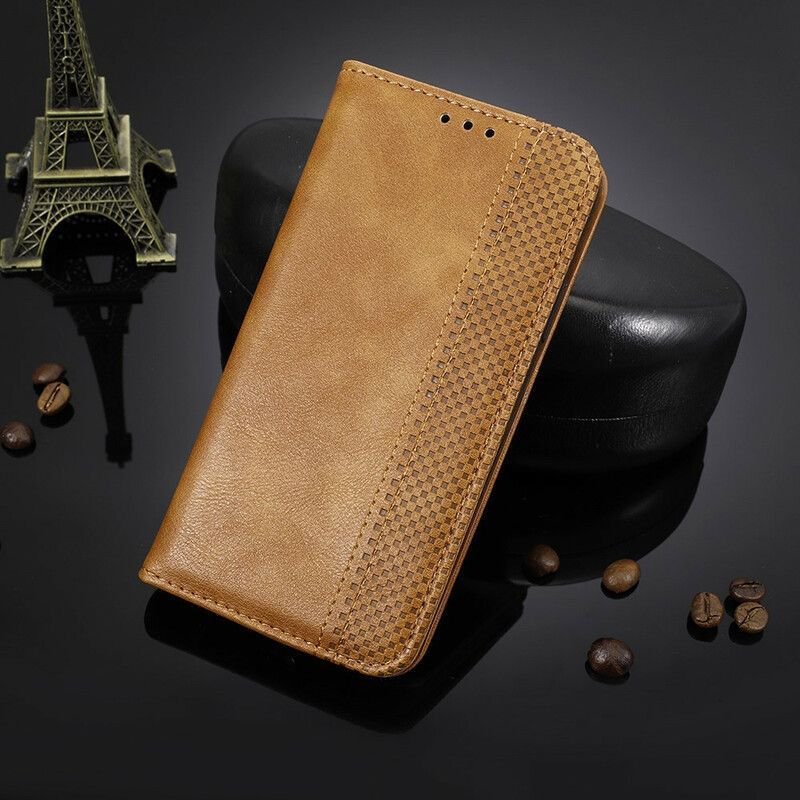 Flip Cover Realme GT 5G Effet Cuir Vintage Stylisé