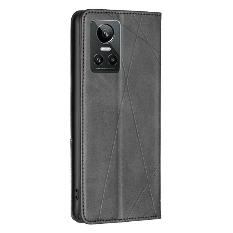 Flip Cover Realme GT Neo 3 Lignes Géométriques