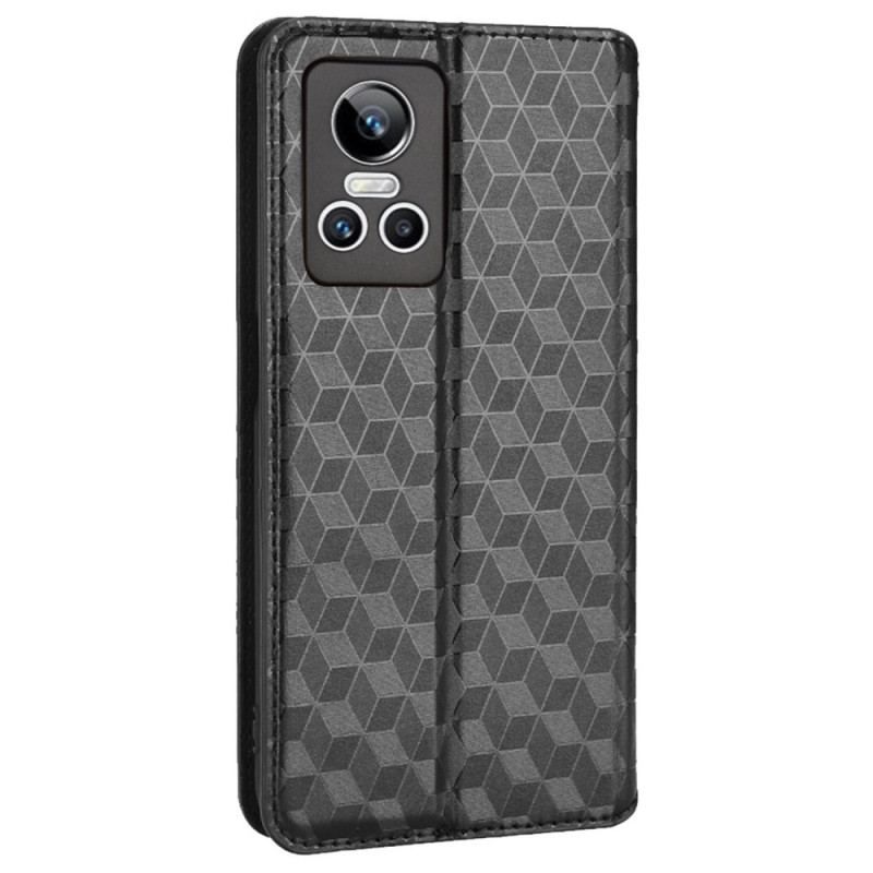 Flip Cover Realme GT Neo 3 Motifs à Carreaux