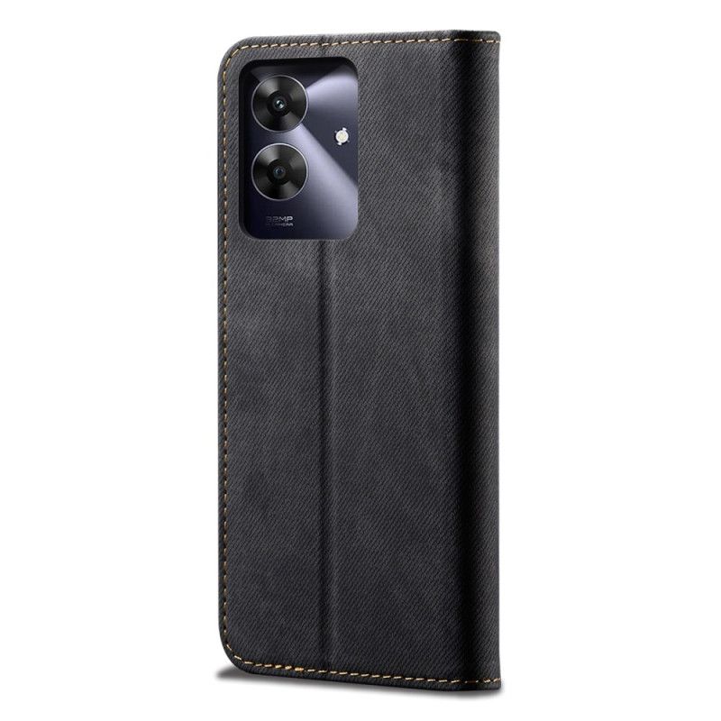 Flip Cover Realme Note 60 / 60X / C63 / C61 Tissu Jeans