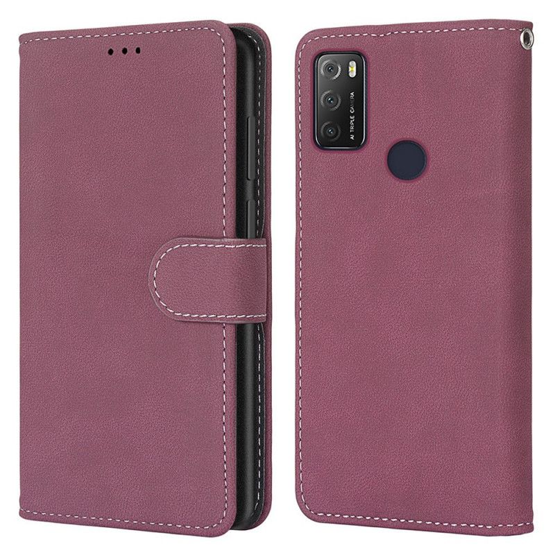 Housse Alcatel 3L (2021) / 1S (2021) Style Cuir Couture