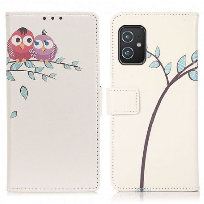 Housse Asus Zenfone 8 Couple De Hiboux Sur L'arbre