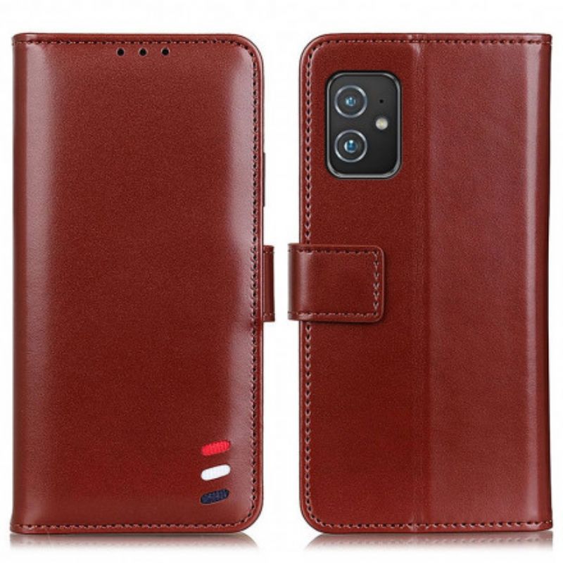 Housse Asus Zenfone 8 Effet Cuir Tricolore