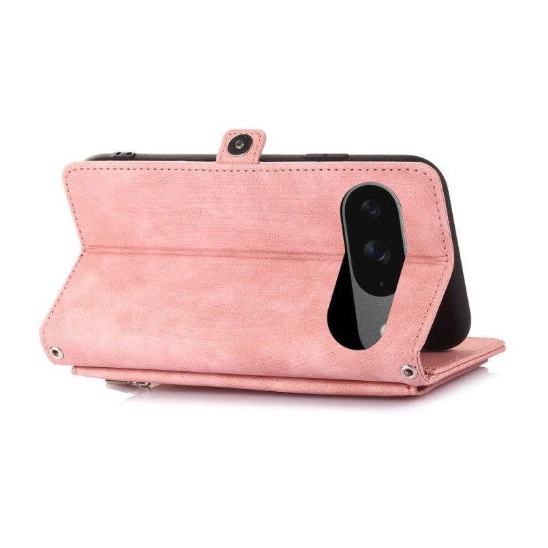 Housse Google Pixel 10 / 10 Pro / 9 / Pro Portefeuille Effet Daim