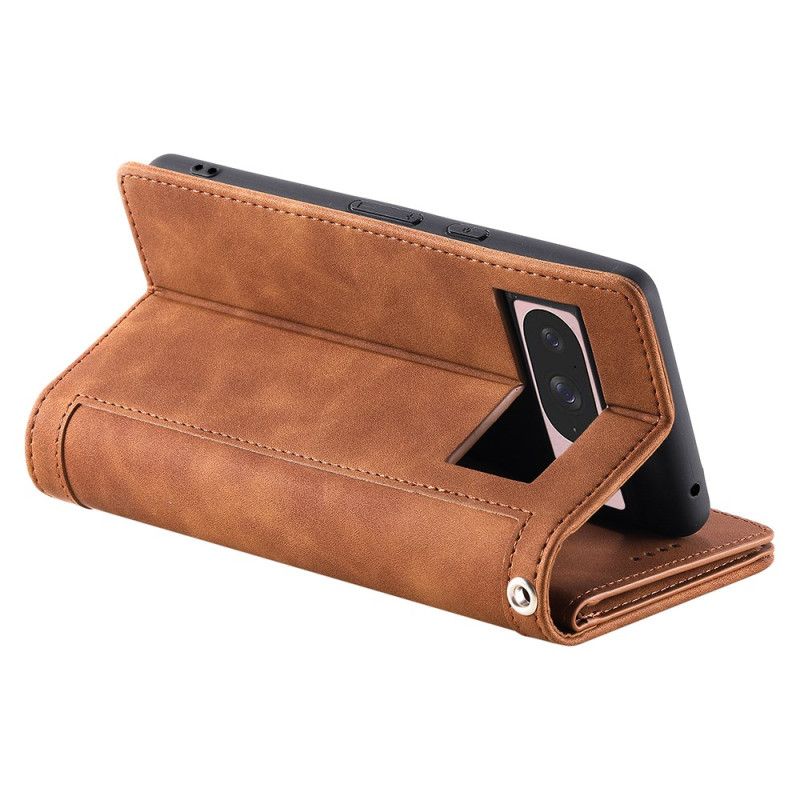 Housse Google Pixel 10 / Pixel 10 Pro Portefeuille 9 Porte-Cartes et Lanière