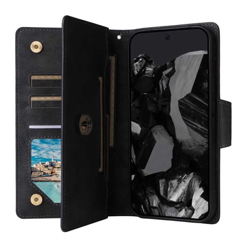 Housse Google Pixel 10 Pro XL / 9 Pro XL Portefeuille Effet Daim