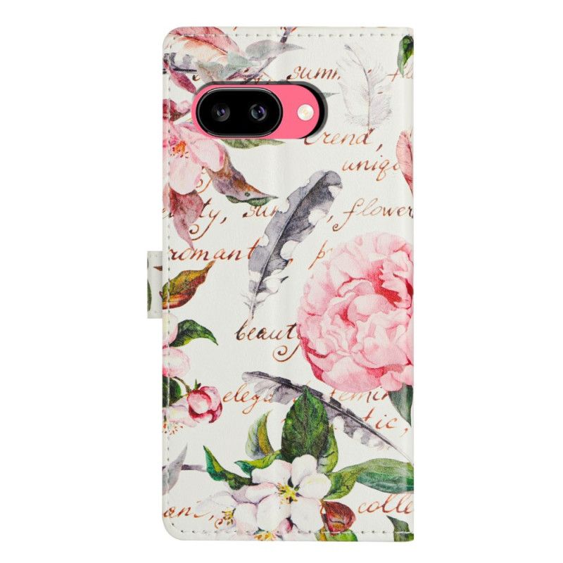 Housse Google Pixel 10A Feuilles Vertes et Fleurs