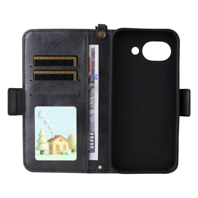 Housse Google Pixel 10A Portefeuille Vintage et Bandoulière