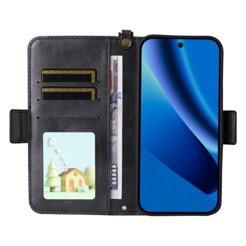 Housse Google Pixel 10A Portefeuille Vintage et Bandoulière