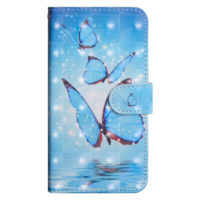 Housse Google Pixel 3 Papillons Bleus Volants