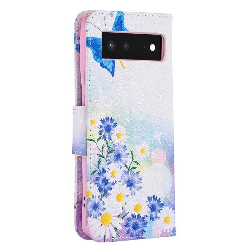 Housse Google Pixel 6 Papillons Peints