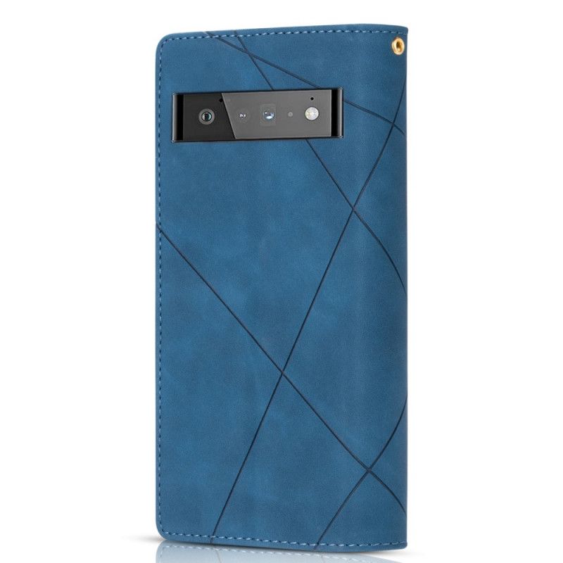 Housse Google Pixel 6 Poche Zippée Graphique Bicolore