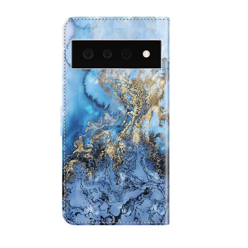 Housse Google Pixel 6 Pro Light Spot Marbre Design Avec Lanière