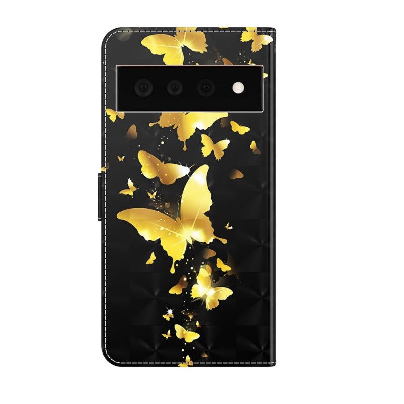 Housse Google Pixel 6 Pro Papillons Jaunes