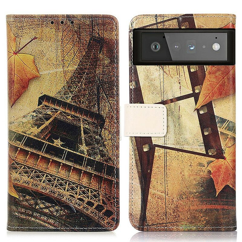 Housse Google Pixel 6 Tour Eiffel En Automne