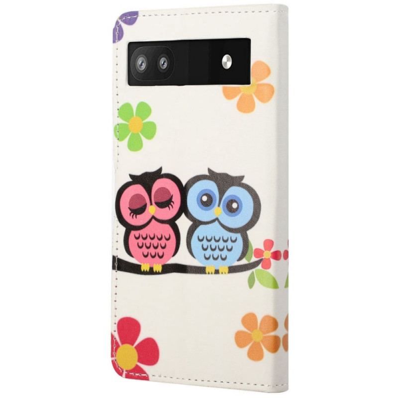 Housse Google Pixel 6A Couple de Hiboux