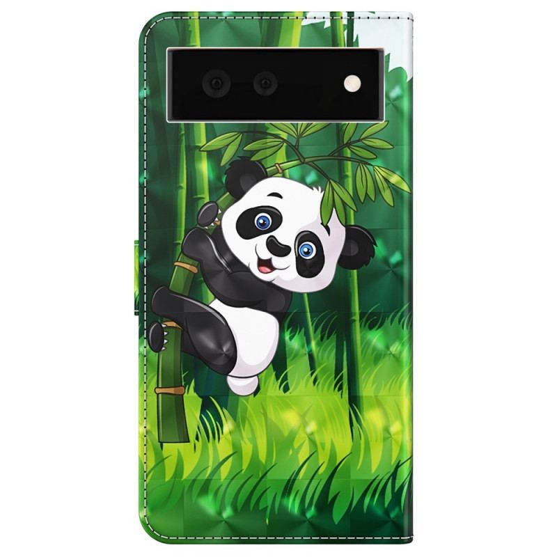 Housse Google Pixel 6A Panda à Lanière