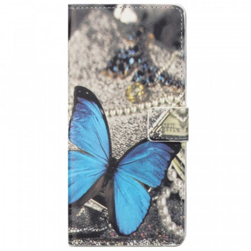 Housse Google Pixel 6A Papillon Bleu