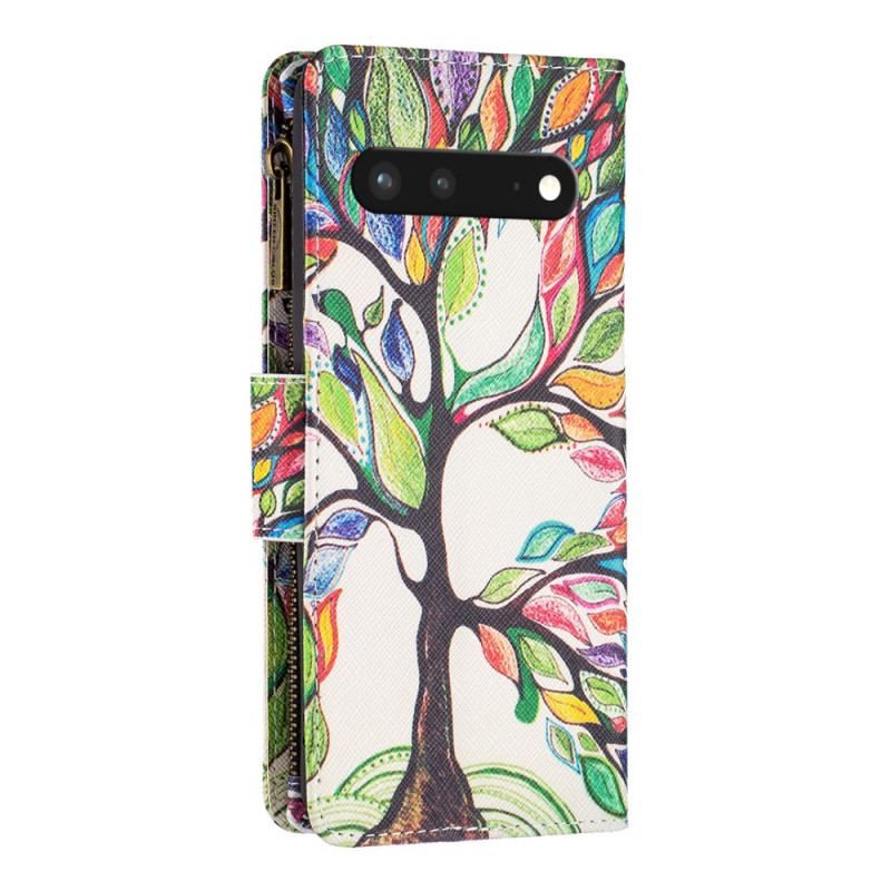 Housse Google Pixel 7 Portefeuille Arbre