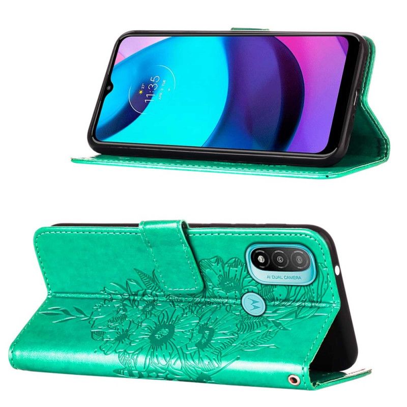 Housse Moto E20 / E30 / E40 Papillon Design