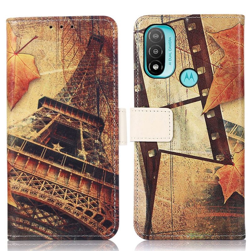 Housse Moto E20 / E30 / E40 Tour Eiffel En Automne