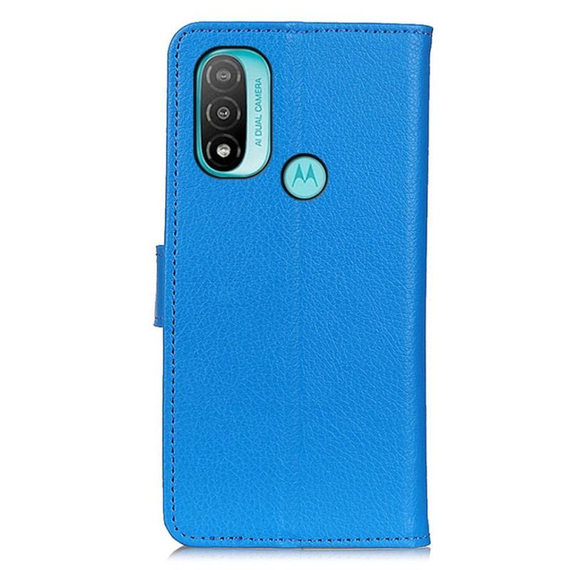 Housse Moto E40 / E30 / E20 Traditionnellement Litchi