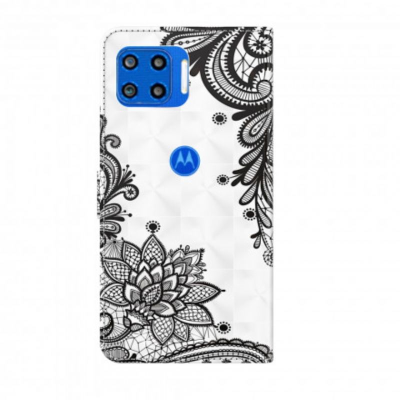 Housse Moto G 5G Plus Chic Dentelle