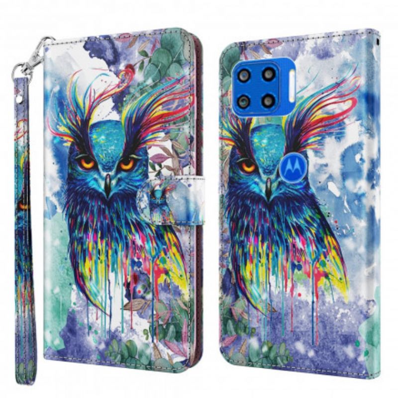 Housse Moto G 5G Plus Oiseau Aquarelle