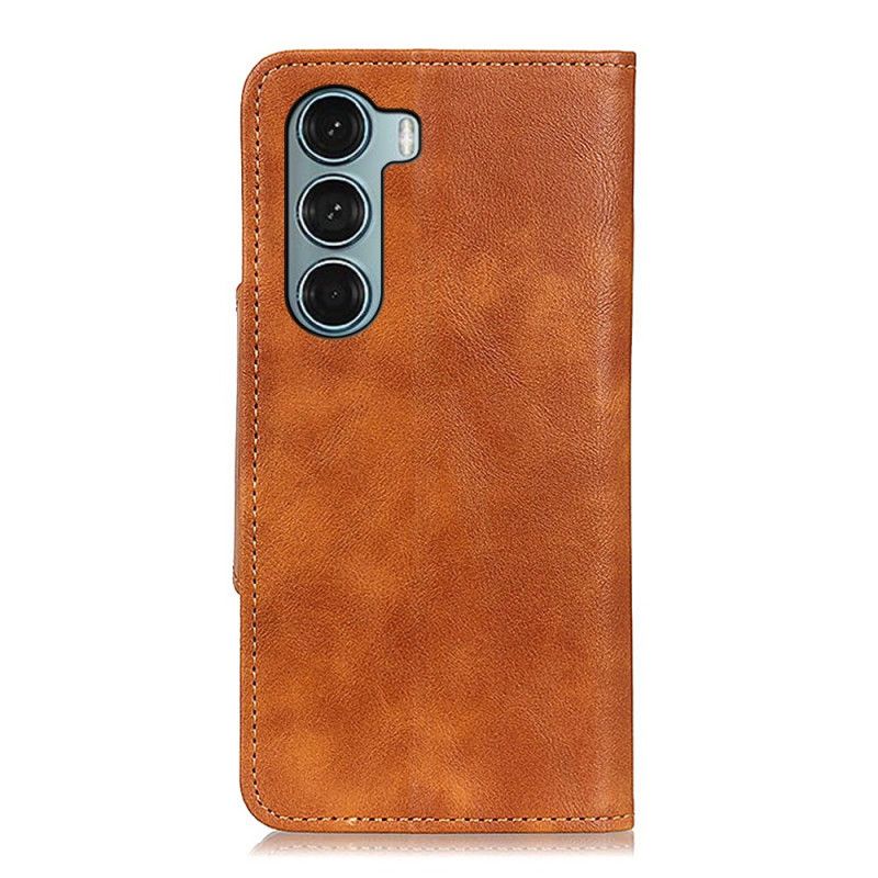 Housse Moto G200 5G Simili Cuir Vintage Et Bouton