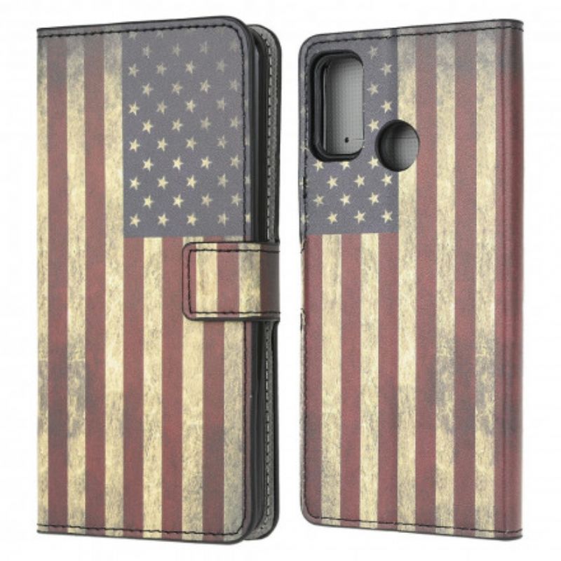 Housse Moto G30 / G10 Drapeau Américain