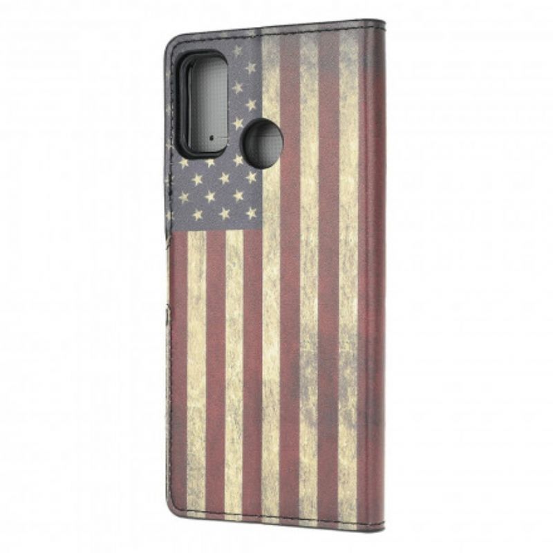 Housse Moto G30 / G10 Drapeau Américain