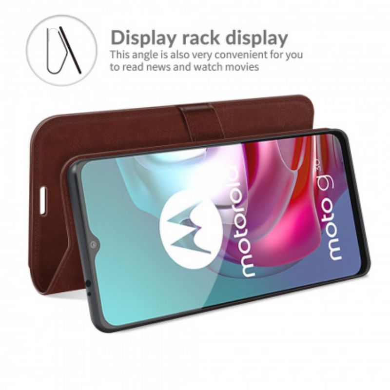 Housse Moto G30 / G10 Effet Cuir Design