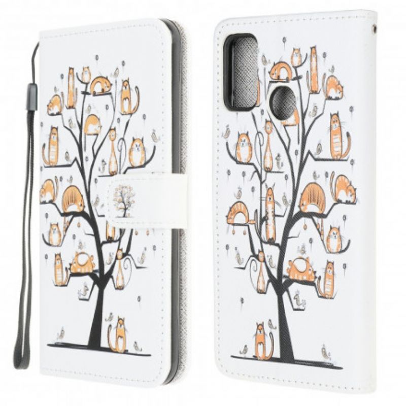 Housse Moto G30 / G10 Funky Cats À Lanière