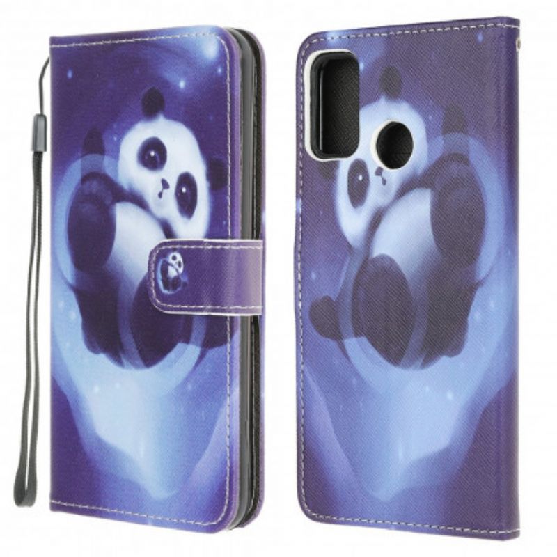 Housse Moto G30 / G10 Panda Space À Lanière