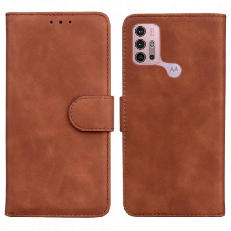 Housse Moto G30 / G10 Style Cuir Vintage Couture